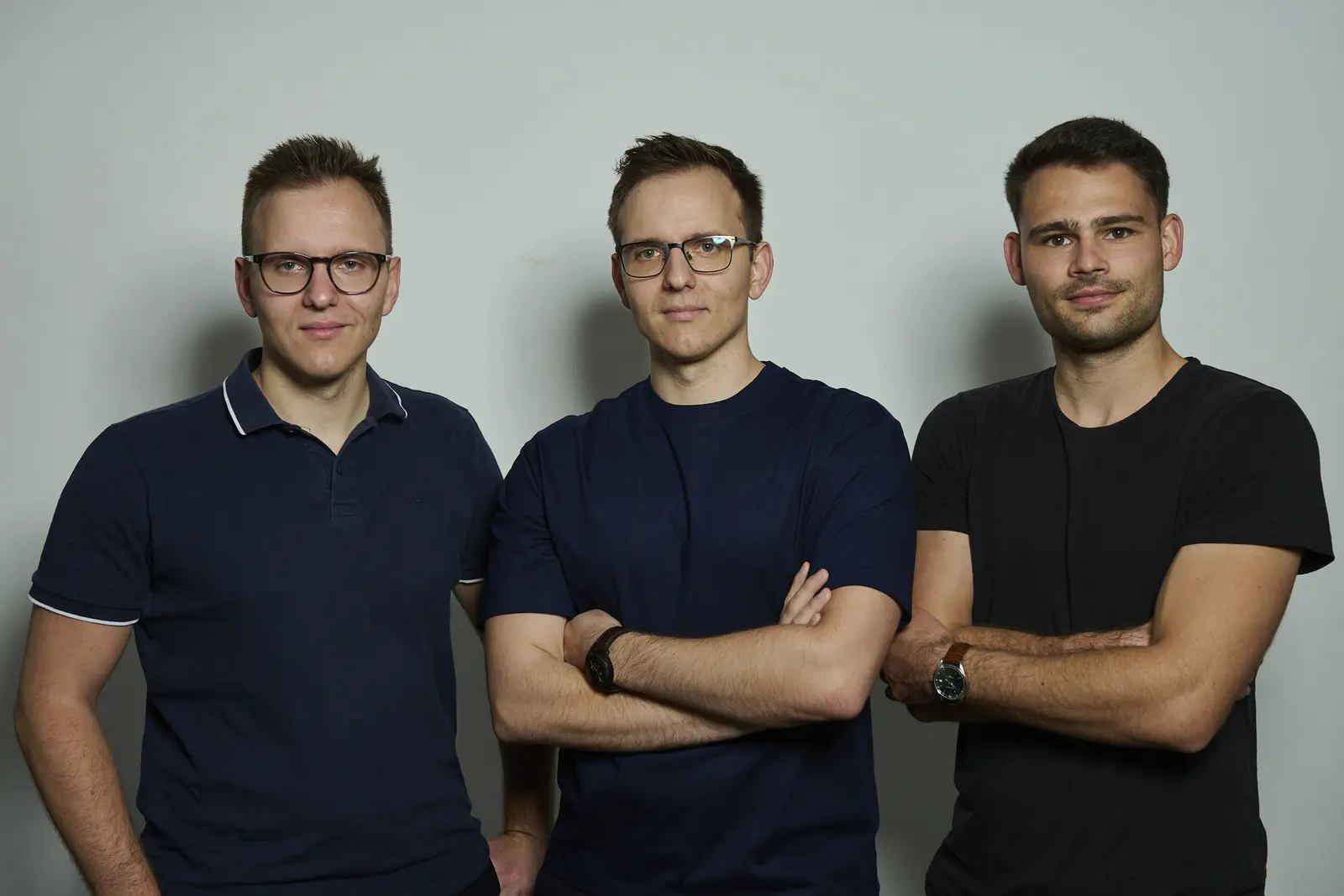 Die drei Gründer von Bernhardt & Thoma AI Systems